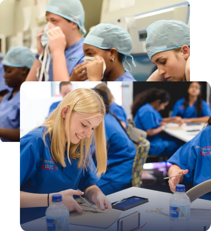 Students in a medical training session